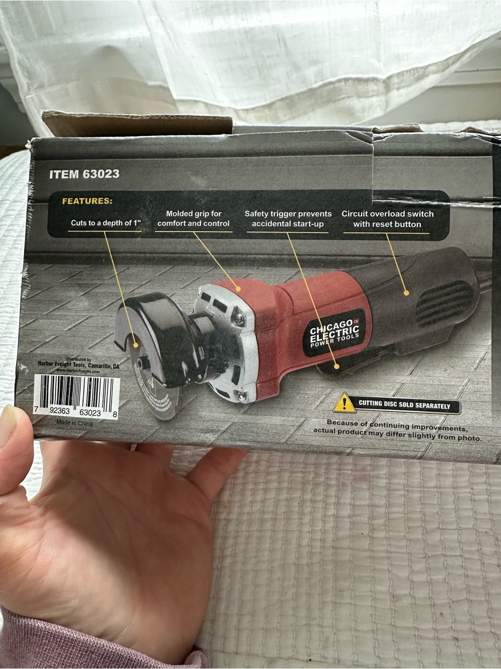 Chicago Electric 3" High Speed Cut-Off Tool - Red/Black comes with cutting discs - Picture 6 of 10